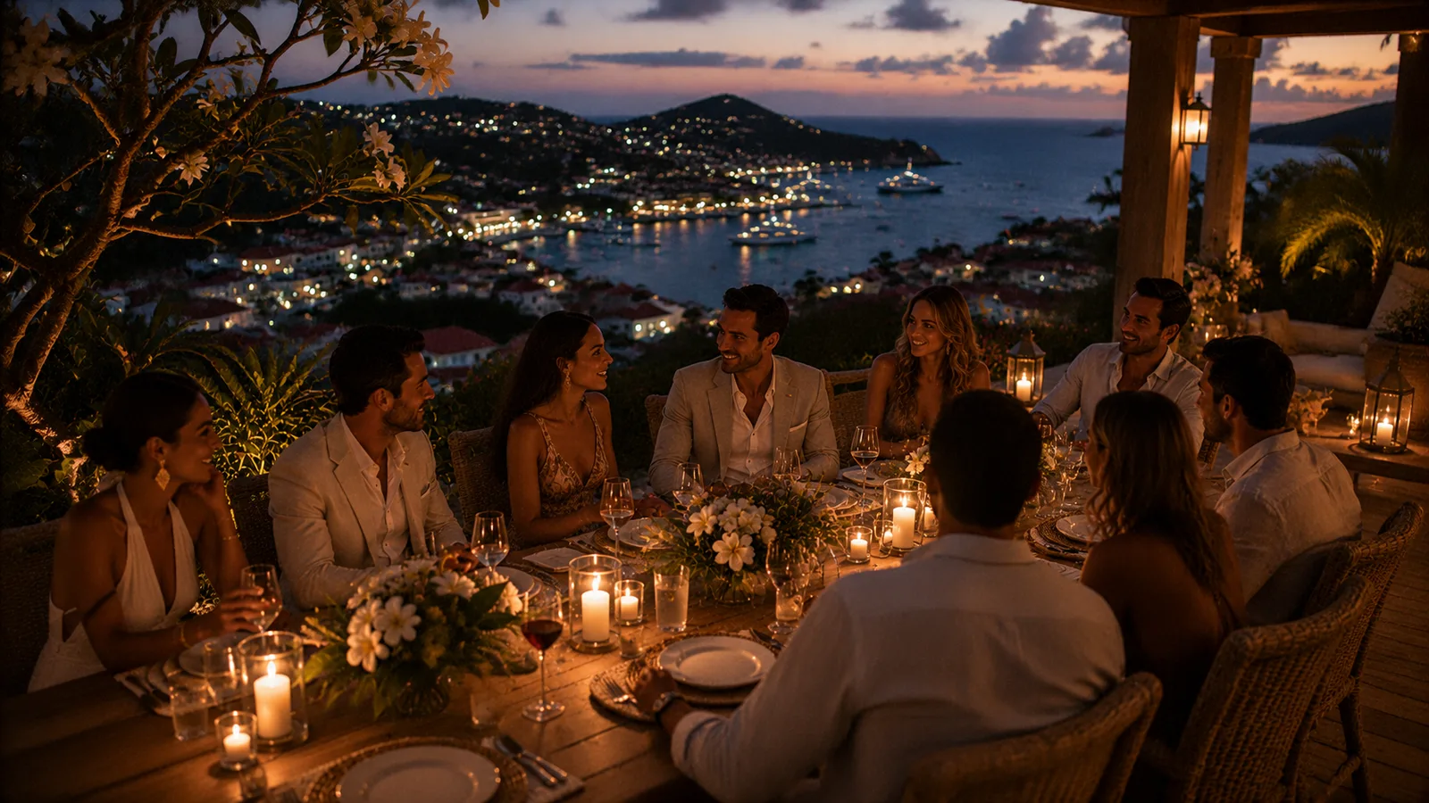 Villas above a turquoise bay on St. Barths