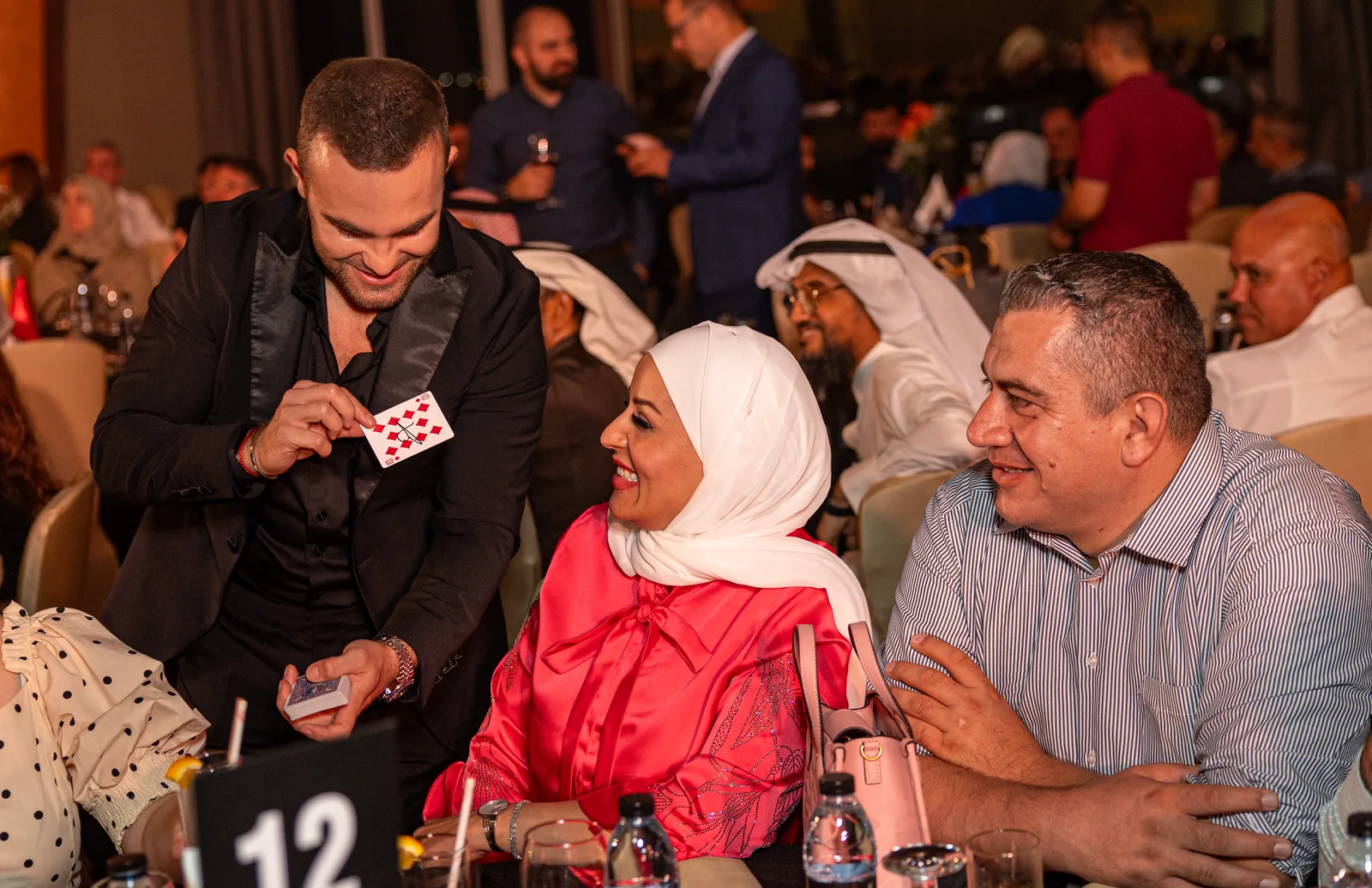 Table-hopping close-up at the Dubai congress gala