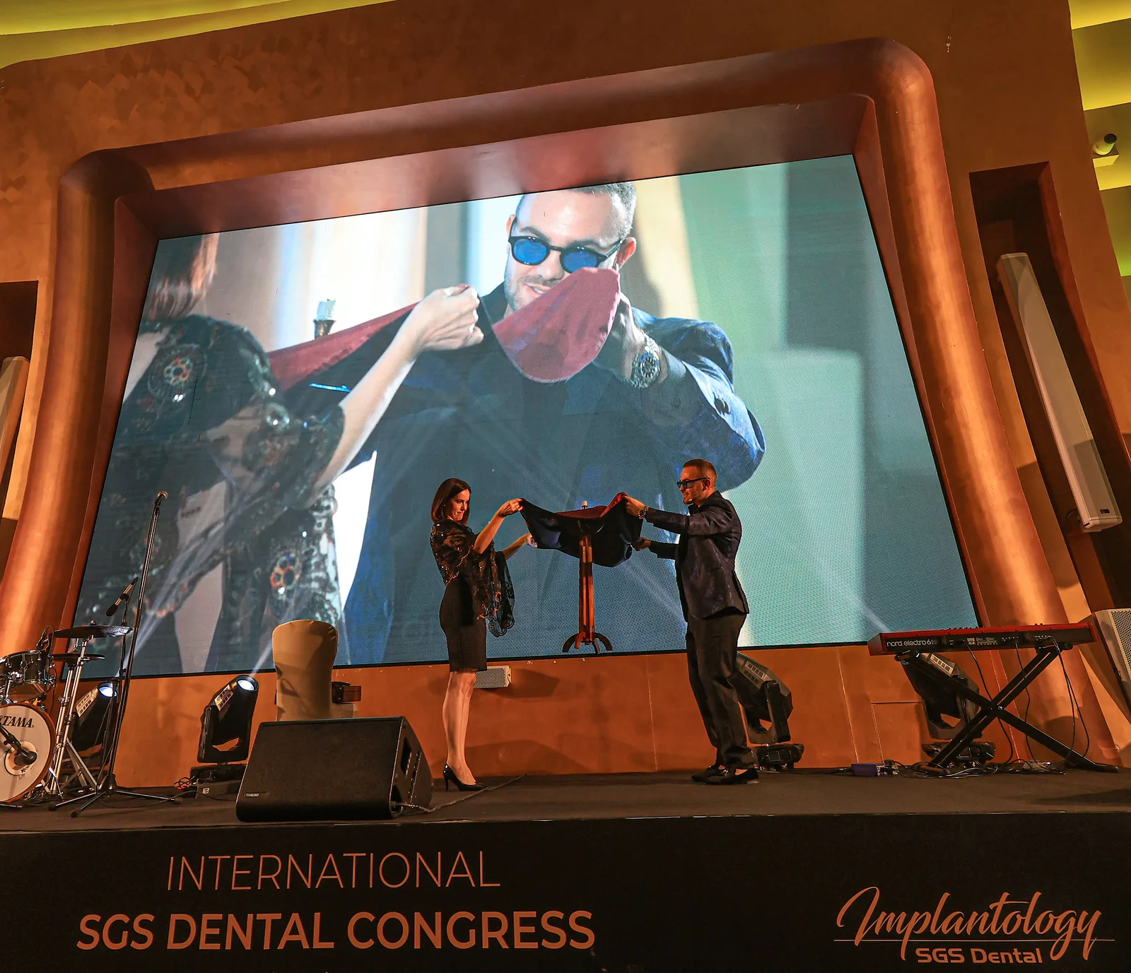 Live close-up projected to the LED wall, V Hotel Dubai