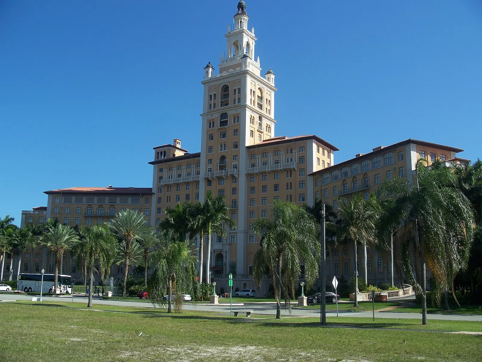 The Mediterranean-style tower of the Biltmore in Coral Gables, Florida